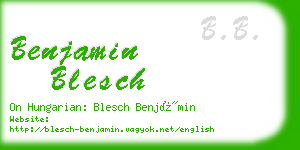 benjamin blesch business card